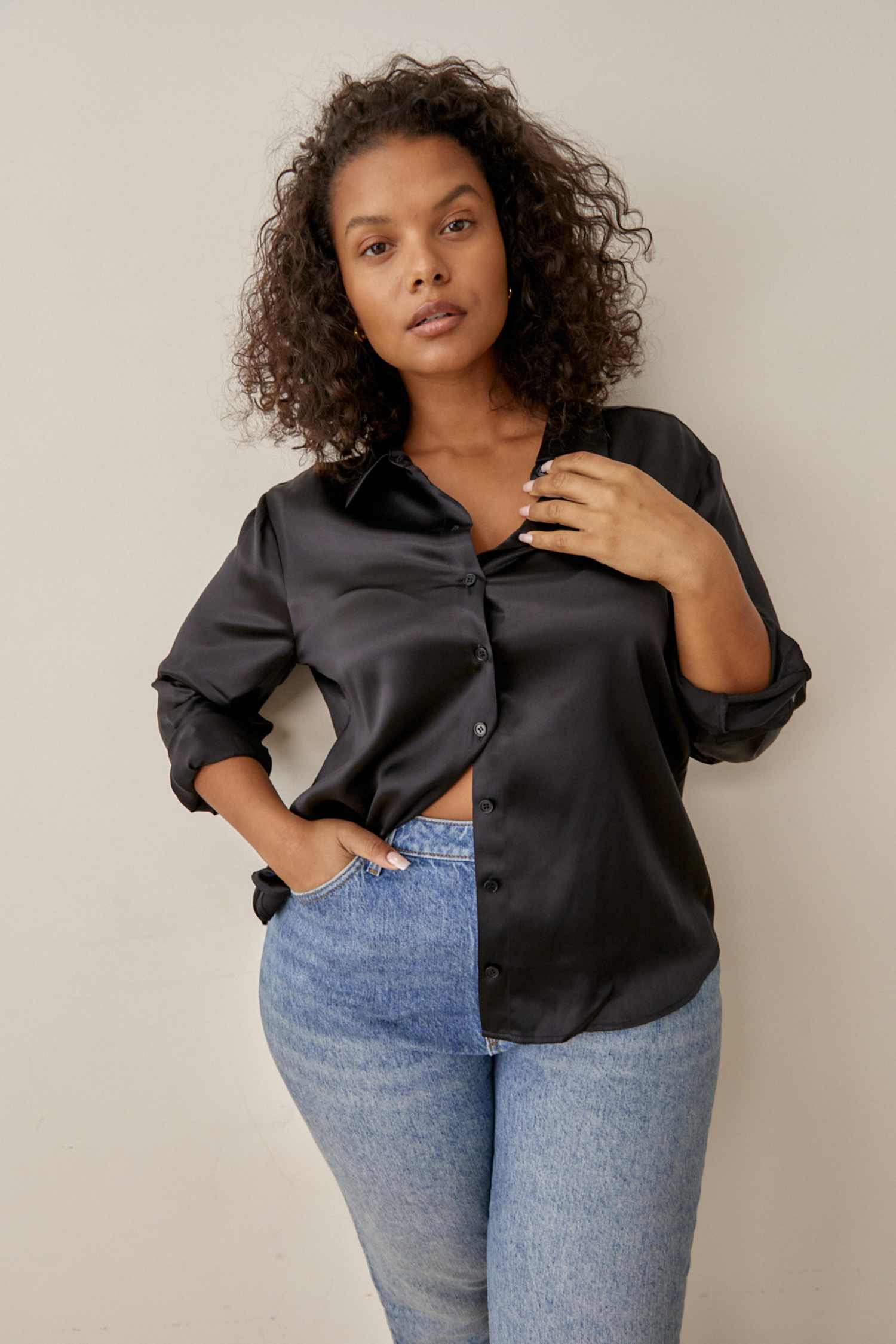 トップス Sara silky tops black THE SARA TOP | Favorite Daughter